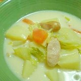 春野菜が美味しい☆優しい味の豆乳スープ＊